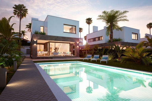 13 brand new modern villas 3 or 4 bedrooms 2 bathrooms with stunning views own pool and garden