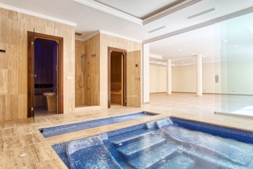 The spa area with sauna