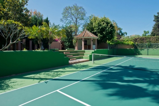 Alternative Ansicht des Tennisplatzes