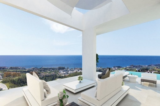 Breathtaking and open sea views from the terrace
