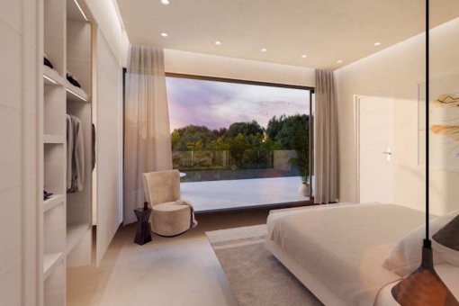 Another bedroom with pool view