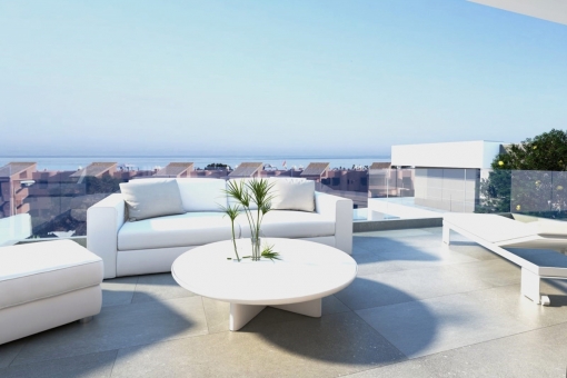 Rooftop terrace with awesome sea views