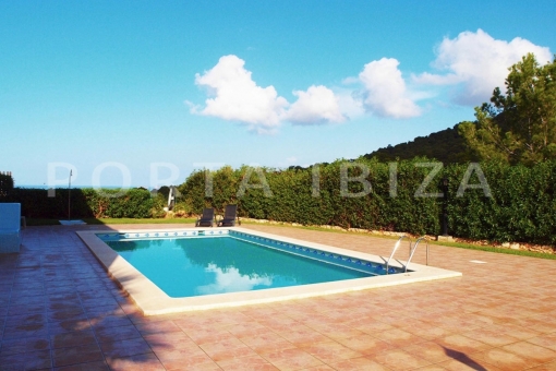 pool-apartment-sea view-cala vadella-ibiza