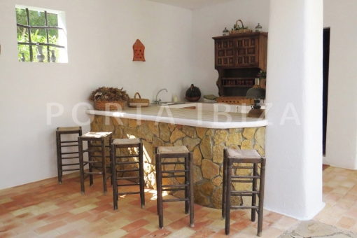 kitchen outdoor-villa-cala vadella-ibiza
