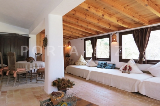 livingroom guest apartment-villa-cala vadella-ibiza