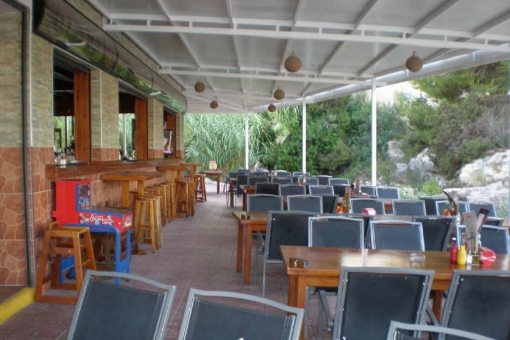 Covered dining area