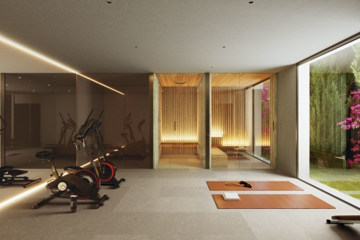 Inviting spa and fitness area