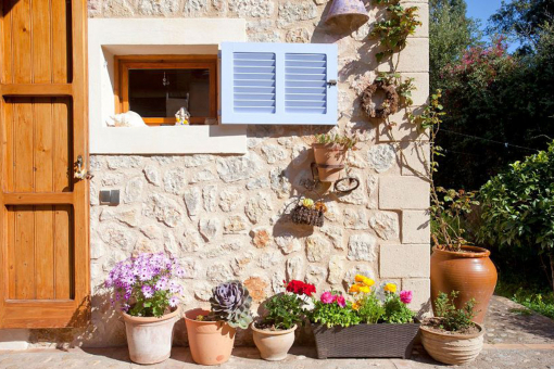 Traditional natural stone facade