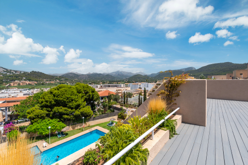 View to the communal pool