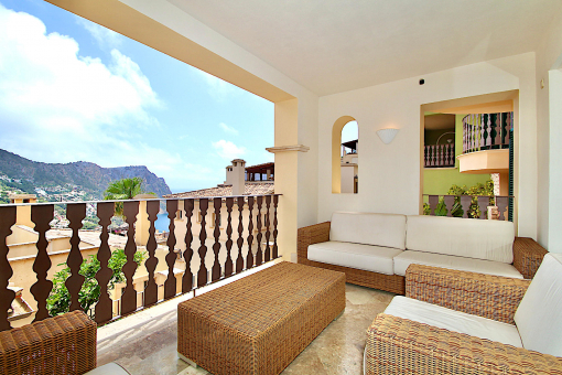 Balkon mit Loungebereich