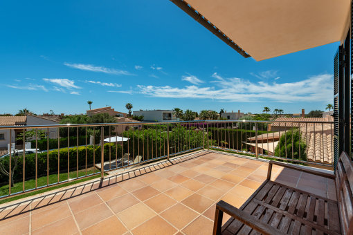 Balcony on the 1. floor with nice views