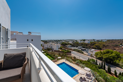 View to the community pool