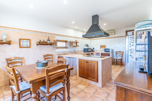 Dining area and kitchen