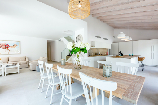 Spacious dining area