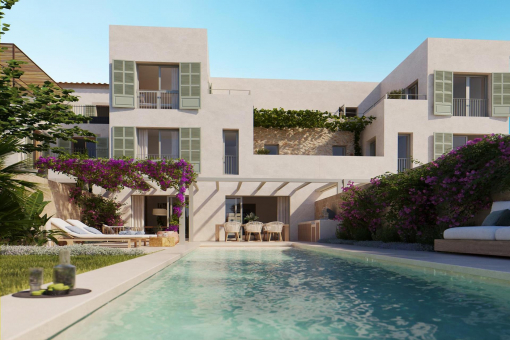 Exclusive new-build townhouse with pool and large garden in Santanyi
