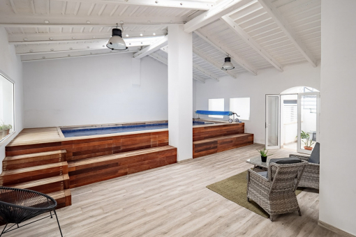 Communal spa with indoor pool and sauna