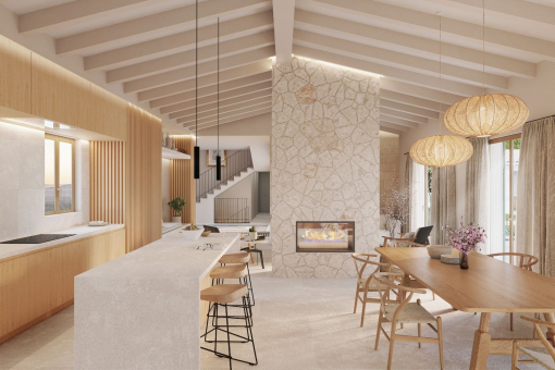 Küche und Esszimmer