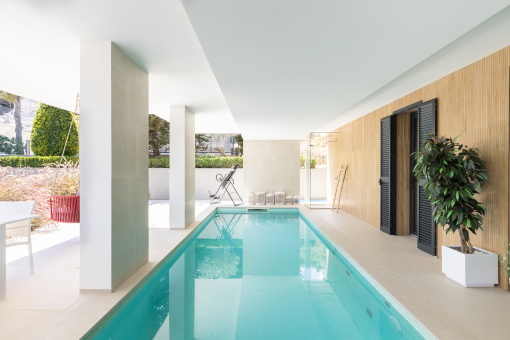 Covered pool main house