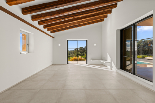 bright open-concept living space