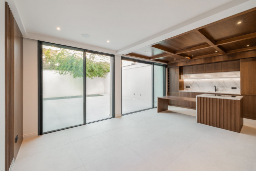 Open living dining area