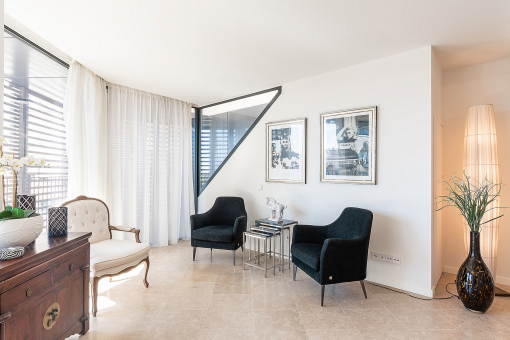 Open-plan living area with plenty of light