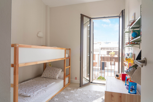 One of the three bedrooms