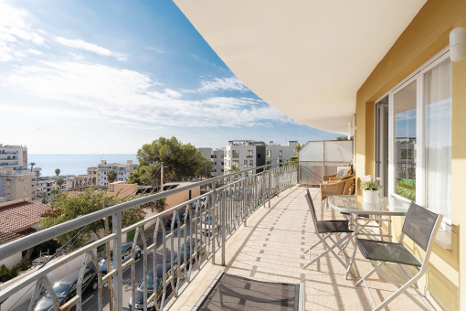 Terraza con vistas al mar