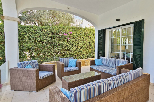 Covered terrace at the house