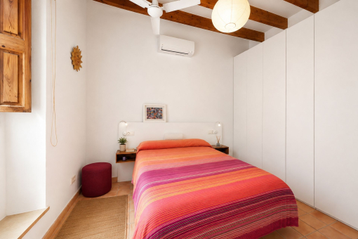 One of the two bedrooms on the ground floor