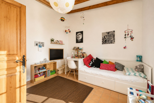 One of the two bedrooms on the ground floor