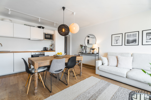 Open-plan kitchen