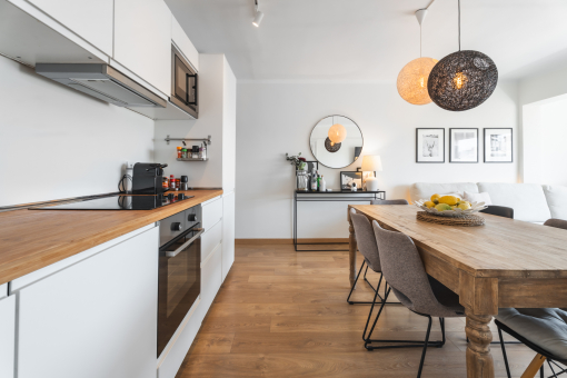 Open-plan kitchen