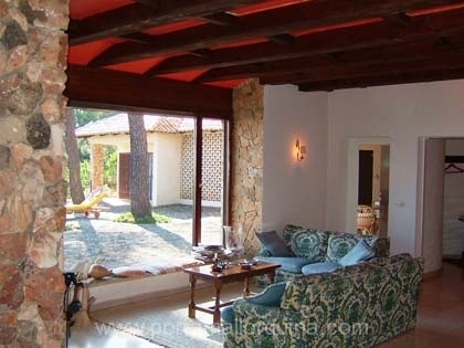 Living room with view of the terrace