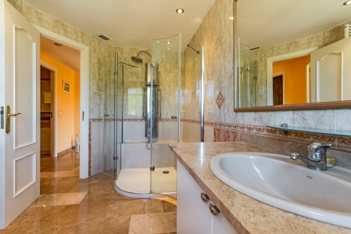 Master bathroom with shower