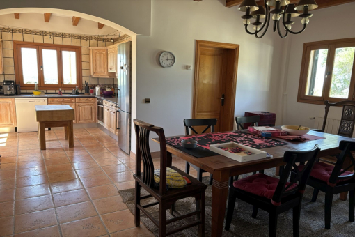 Kitchen and dining area