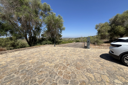 Parking spaces with charging station for electric cars