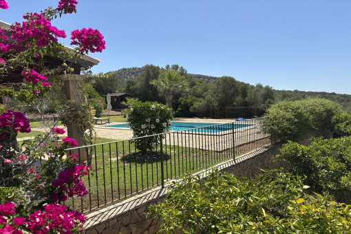 Beautiful garden, pool and panoramic view