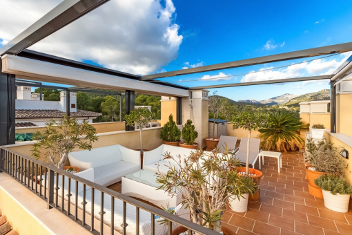 Lounge area on the roof terrace