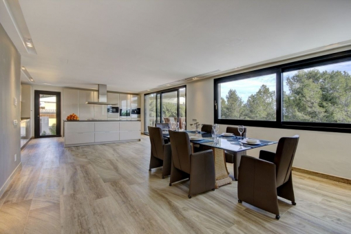 Second open dining area and kitchen