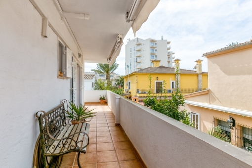 A lovely terrace surrounds the apartment