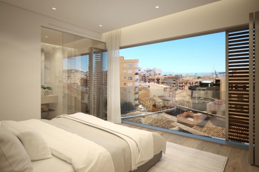 Comfortable bedroom with views over Palma
