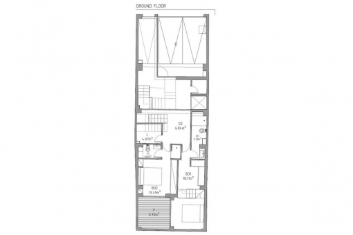 Construction plan of the lower floor