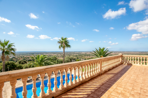 Fantastischer Blick von dem Balkon