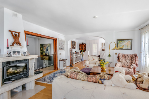 The living area is bright and spacious