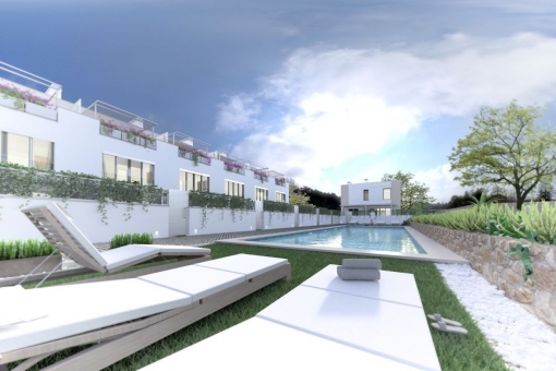 Neubau-Wohnkomplex mit Terrasse und Poolbereich in Port d'Andratx