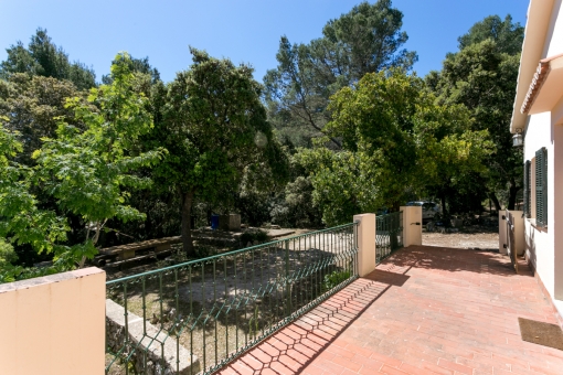 Sunny terrace on the upper floor