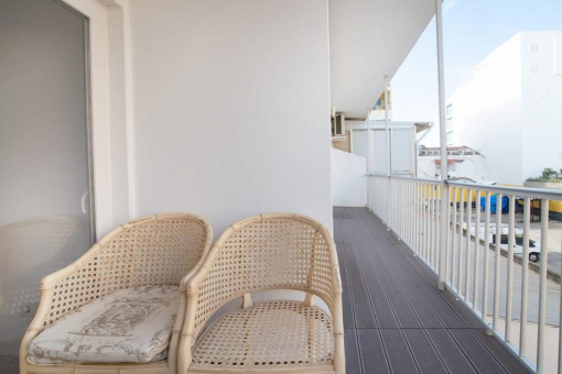 Seating area on the balcony