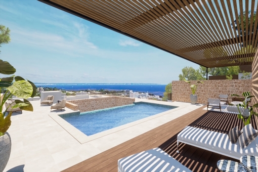 Approved villa project with sea views and in Costa den Blanes
