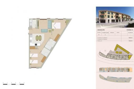 Construction plan apartment Nr. 13