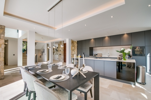 Kitchen and dining area